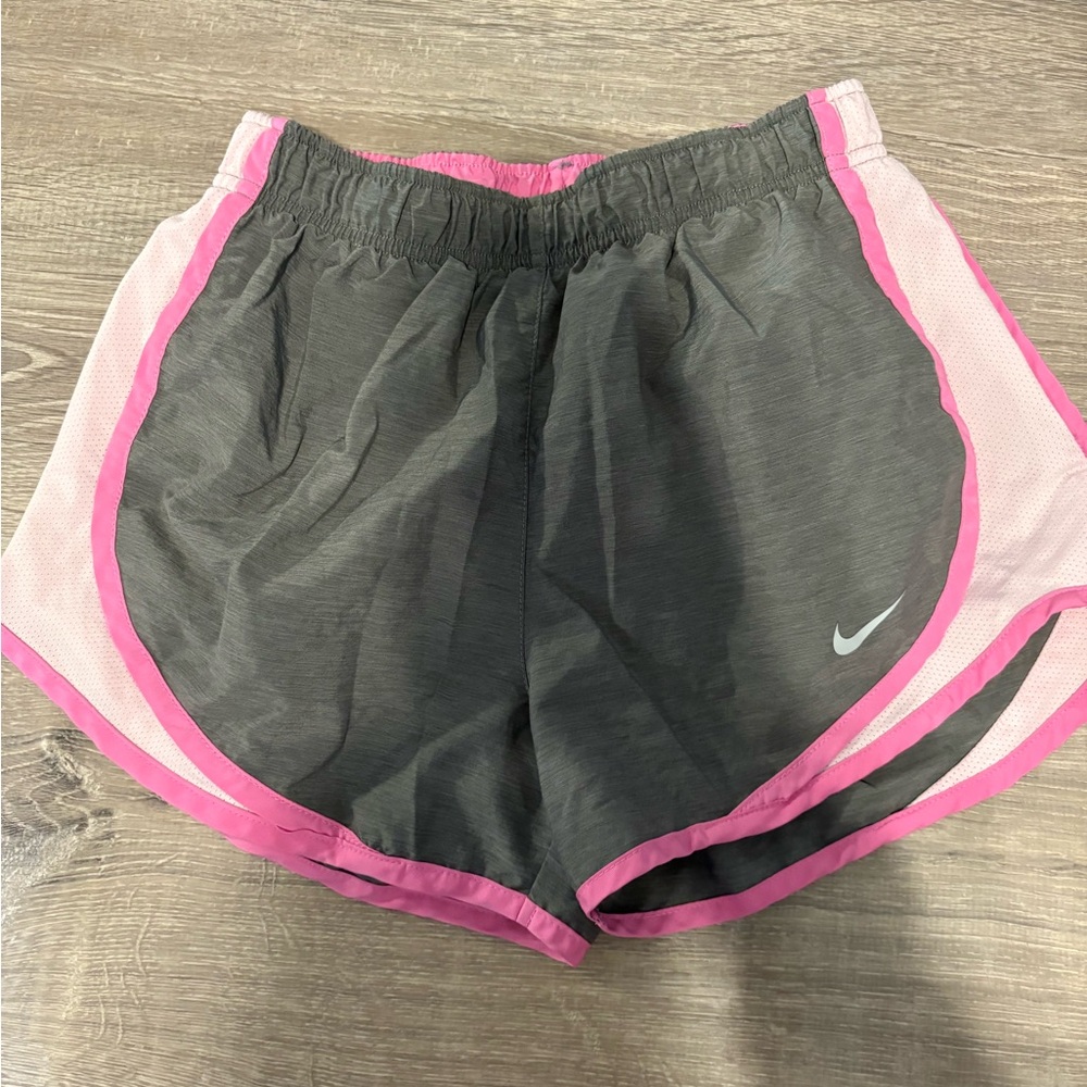 Nike Gray and Pink Athletic Shorts